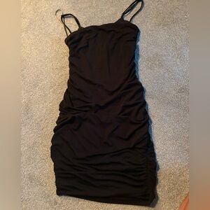Express Black Slip Dress with Spaghetti Straps